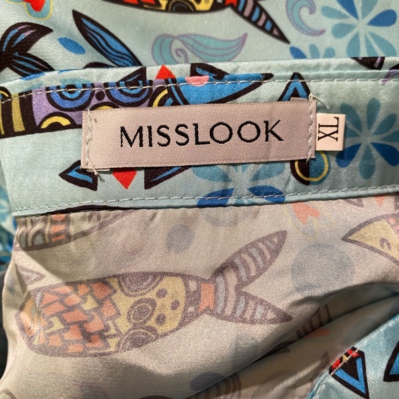 NWOT Misslook Fish Print Button Up - Picture 4 of 4